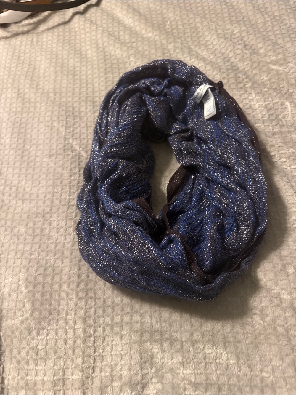 Anna & Ava Metallic Navy Infinity Scarf